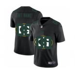 Men's Green Bay Packers Custom Team Logo Dual Overlap Limited Football Jersey Black