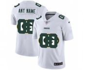 Men's Green Bay Packers Custom White Team Logo Dual Overlap Limited Football Jersey