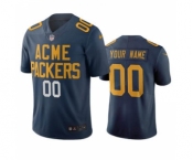 Men's Packers Customized Vapor Limited City Edition Navy Jersey