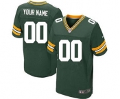 Men's Green Bay Packers Customized Green Team Color Custom Elite Football Jersey