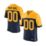 Men's Green Bay Packers Customized Navy Blue Alternate Custom Elite Football Jersey