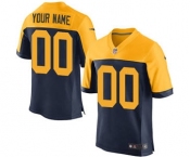 Men's Green Bay Packers Customized Navy Blue Alternate Custom Elite Football Jersey