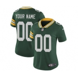 Women's Green Bay Packers Green Home Customized Jersey