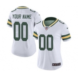 Women's Green Bay Packers White Road Customized Jersey