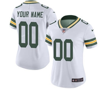 Women's Green Bay Packers White Road Customized Jersey