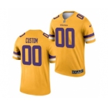 Men's Minnesota Vikings ACTIVE PLAYER Custom Gold 2021 Inverted Legend Stitched Jersey