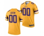 Men's Minnesota Vikings ACTIVE PLAYER Custom Gold 2021 Inverted Legend Stitched Jersey