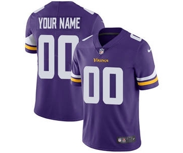 Men's Minnesota Vikings Customized Purple Team Color Vapor Untouchable Custom Limited Football Jersey