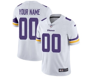 Men's Minnesota Vikings Customized White Vapor Untouchable Custom Limited Football Jersey