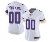 Women's Minnesota Vikings Customized White Road Jersey