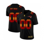 Men's New England Patriots Custom Black Red Orange Stripe Vapor Limited Football Jersey