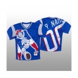 Men's New England Patriots Custom Blue Mitchell & Nell Big Face Fashion Limited Football Jersey