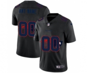 Men's New England Patriots Custom Team Logo Dual Overlap Limited Football Jersey Black