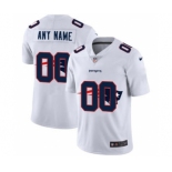 Men's New England Patriots Custom White Team Logo Dual Overlap Limited Football Jersey