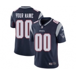 Men's New England Patriots Customized Navy Blue Team Color Vapor Untouchable Custom Limited Football Jersey