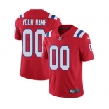 Men's New England Patriots Customized Red Alternate Vapor Untouchable Custom Limited Football Jersey