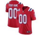 Men's New England Patriots Customized Red Alternate Vapor Untouchable Custom Limited Football Jersey