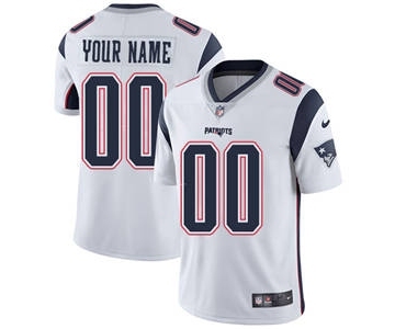 Men's New England Patriots Customized White Vapor Untouchable Custom Limited Football Jersey