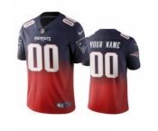 Men's Patriots Custom Navy Football Limited Gradient Color Crash Jersey