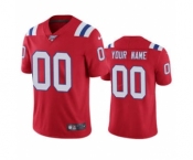 Men's Patriots Custom Red Football Stitched Vapor Limited 100th Season Jersey