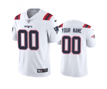 Men's Patriots Custom White 2020 Football Stitched Vapor Limited Jersey