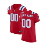 Men's New England Patriots Customized Red Alternate Vapor Untouchable Custom Elite Football Jersey