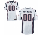 Men's New England Patriots Nike White Historic Logo Custom Elite Jersey