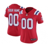 Women's New England Patriots Customized Red Alternate Jersey