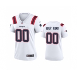 Women's Patriots White Custom 2020 New Football Game Jersey