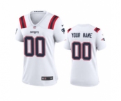 Women's Patriots White Custom 2020 New Football Game Jersey