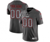 Youth New England Patriots Customized Gray Static Custom Football Jersey