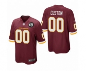 Men's Washington Football Team Custom Burgundy Bobby Mitchell Uniform Patch Football Game Jersey