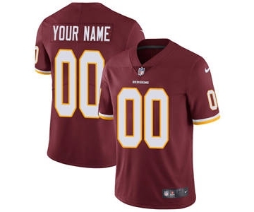 Men's Washington Redskins Customized Burgundy Red Team Color Vapor Untouchable Custom Limited Football Jersey