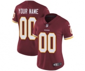 Women's Washington Redskins Customized Burgundy Red Home Jersey