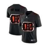 Men's Cincinnati Bengals Custom Team Logo Dual Overlap Limited Football Jersey Black