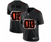 Men's Cincinnati Bengals Custom Team Logo Dual Overlap Limited Football Jersey Black