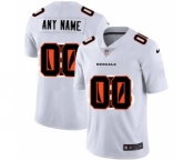 Men's Cincinnati Bengals Custom White Team Logo Dual Overlap Limited Football Jersey