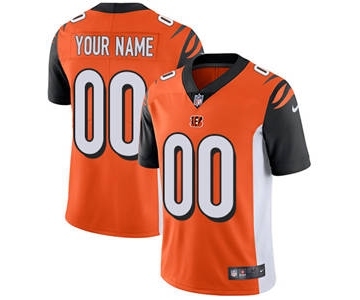 Men's Cincinnati Bengals Customized Orange Alternate Vapor Untouchable Custom Limited Football Jersey