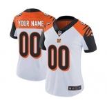 Women's Cincinnati Bengals White Road Customized Jersey