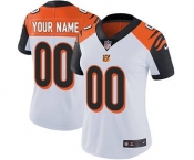 Women's Cincinnati Bengals White Road Customized Jersey