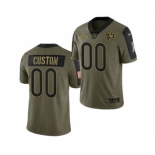 Men's Chicago Bears ACTIVE PLAYER Custom 2021 Olive Salute To Service Limited Stitched Football Jersey