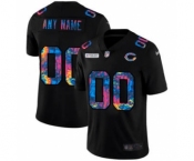 Men's Chicago Bears Custom Multi-Color Black 2020 Crucial Catch Vapor Untouchable Limited Football Jersey