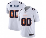 Men's Chicago Bears Custom White Team Logo Dual Overlap Limited Football Jersey