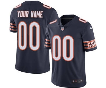 Men's Chicago Bears Customized Navy Blue Team Color Vapor Untouchable Custom Limited Football Jersey