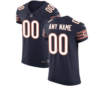 Men's Chicago Bears Customized Navy Blue Team Color Vapor Untouchable Custom Elite Football Jersey