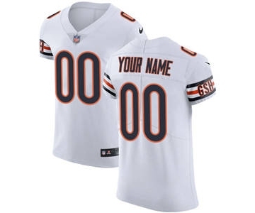 Men's Chicago Bears Customized White Vapor Untouchable Custom Elite Football Jersey