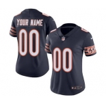 Women's Chicago Bears Navy Blue Home Customized Jersey