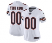 Women's Chicago Bears White Road Customized Jersey