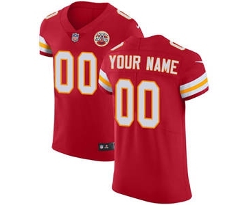 Men's Kansas City Chiefs Customized Red Team Color Vapor Untouchable Custom Elite Football Jersey