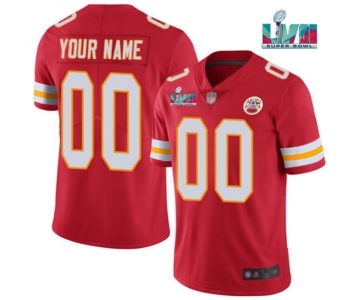 Men's Kansas City Chiefs ACTIVE PLAYER Custom Red Super Bowl LVII Patch Vapor Untouchable Limited Stitched Jersey